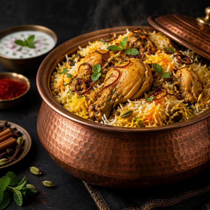 Awadhi Chicken Biryani
